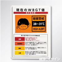 NT30SET　熱中症予防標識「現在のWBGT値表示」　鉄板製　600×450㎜