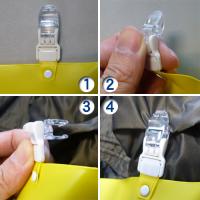 クリップ式記入式腕章　緑　　ビニール製　90×400㎜