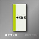配管シート　「→冷温水(還)」　大　1000×250mm