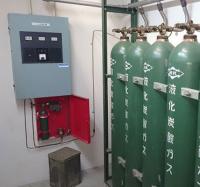 推-68　二酸化炭素消火設備標識　危険　室内　270×480㎜