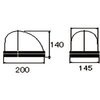 車載型LED回転灯 緑色 12V/24V兼用.