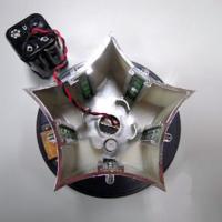 乾電池式LED回転灯 青色 LED-DEN-B