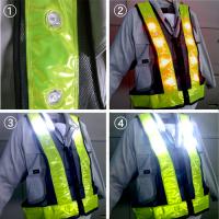 作業補助灯付LED反射ベストJSピカッチ　P-YYY