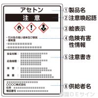 GHSシンボルステッカー　「炎」　小　◇一辺　70㎜【5枚/1組】