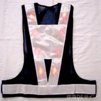 超高輝度赤色LED反射メッシュチョッキ台形シート付　LED-BW(T)