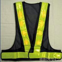 超高輝度赤色LED反射メッシュチョッキ　LED-BL