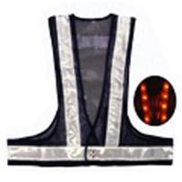 赤色LED反射メッシュチョッキ　断線軽減タイプ