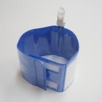 クリップ式記入式腕章　青　　ビニール製　90×400㎜