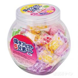 塩タブレット5兄弟ポット　1ポット/400g約148粒