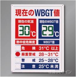 HO-198　鉄板製　WBGT値表示板　600×450㎜