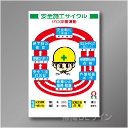 WF36　硬質樹脂製　　「安全施工サイlクル」　900×600㎜