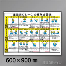 W43B　硬質樹脂製　「クレーン合図法」　600×900㎜