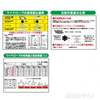 WL1　アルミ複合板3㎜厚製　「ワイヤーロープ使用上の注意事項」　600×1800㎜