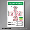 MG18　「無災害記録表、今日も無事故で緑十字をつくろう」メラミン鉄板製　900×600㎜　