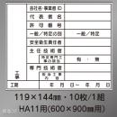 HA11用ステッカー　ステッカー製　「施工体系図」　119×144㎜