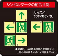 N床2　中輝度蓄光式避難口誘導標識ステッカー製