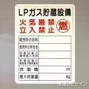 P55　メラミン鉄板標識　「LPガス貯蔵設備」