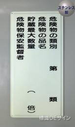 ステンK16(A)　ステンレス製標識　「類別4行」
