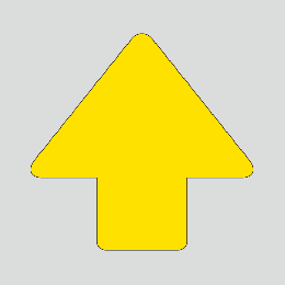 JIS配管識別方向表示ステッカー　切抜き矢印タイプ 　A117　小サイズ