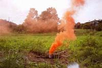 防災訓練用　発煙筒　　赤　　大　(約3分)