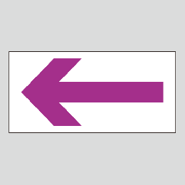 JIS配管識別方向表示ステッカー　A10　小サイズ