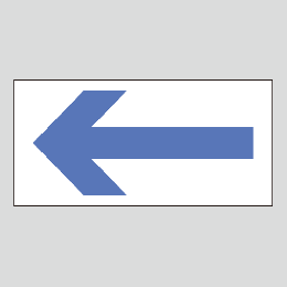 JIS配管識別方向表示ステッカー　A5　小サイズ