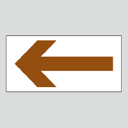 JIS配管識別方向表示ステッカー　A2　小サイズ