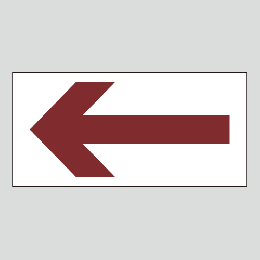 JIS配管識別方向表示ステッカー　　A6　　特大サイズ