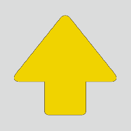 JIS配管識別方向表示ステッカー　切抜き矢印タイプ 　A104　小サイズ