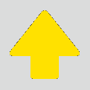 JIS配管識別方向表示ステッカー　切抜き矢印タイプ 　A117　大サイズ