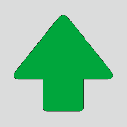 JIS配管識別方向表示ステッカー　切抜き矢印タイプ 　A116　特大サイズ