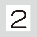 JIS配管識別明示ステッカー　数字表示「2」　　　　　小サイズ　40×40㎜