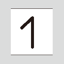 JIS配管識別明示ステッカー　数字表示「1」　　　　　小サイズ　40×40㎜