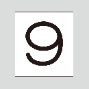 JIS配管識別明示ステッカー　数字表示「9」　　　　　特大サイズ　70×70㎜