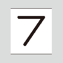 JIS配管識別明示ステッカー　数字表示「7」　　　　　特大サイズ　70×70㎜